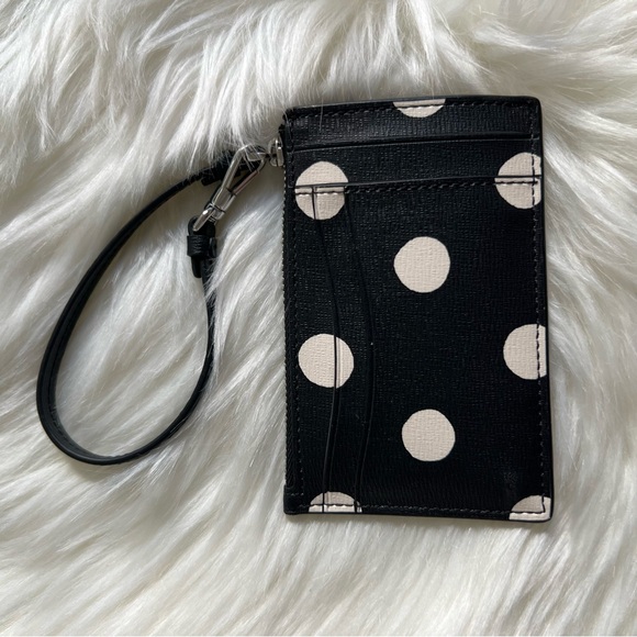 Kate Spade Polka Dot Morgan Zip Wristlet Cardholder - Picture 5 of 7